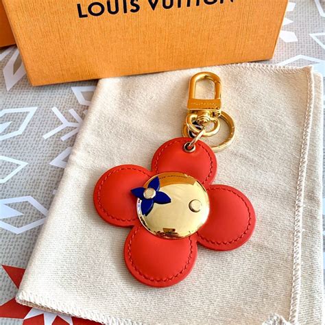 louis vuitton flower bag charm|authentic louis vuitton key pouch.